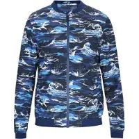 ALEKO Casaco de inverno azul / branco