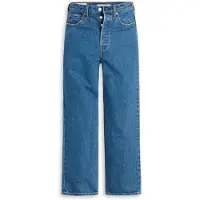 Levi's Calças de ganga 'Ribcage Straight Ankle' azul ganga