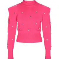Faina Pullover azul / rosa / vermelho / prata