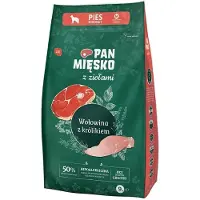 PAN MIĘSKO Com Ervas Carne De Vaca Com Coelho Ração Para Cães 9kg