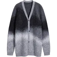 Desigual , Cardigã de malha degradê, Preto, S