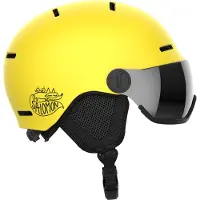 Salomon - Capacetes ski Criança - Orka Visor Vibrant Yellow para criança - Tamanho criança S - Amarelo