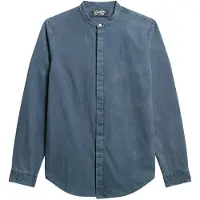 Superdry para homem. M4010866A Camisa Merchant Indigo Azul-Marinho (XXL), Casual, Algodão, Manga comprida