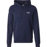 EA7 para homem. 7M000569_AF13512 Sweatshirt com capuz em algodão com logótipo da série navy hoodie (XXL), Casual, Esportivo, Multisport, Mar