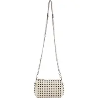 NAEMI Clutches preto / prata / branco lã