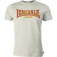 Lonsdale Camisa 'Classic' amarelo / cinzento / vermelho escuro