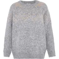 Jalene Pullover 'Fairy Isle' acinzentado / pêssego