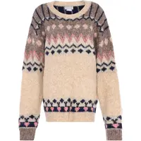 Jalene Pullover bege mosqueado / navy / castanho claro / cor-de-rosa