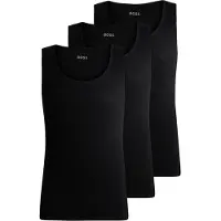 BOSS para homem. 50542132 Pacote de 3 camisetas Classic preta (XXL), Preto, Homewear, Algodão, Sem mangas / correias
