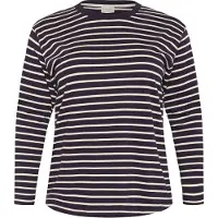 KAFFE CURVE Camisa 'KCWinni' berinjela / branco