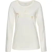 LASCANA Camisa de pijama ouro / branco