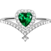 Victoria Hyde Anel 'Lodi' verde / prata