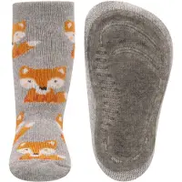 Ewers Meias 'Fuchs' cinzento / laranja escuro / offwhite