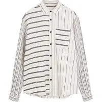 Desigual , Camisa de listras assimétricas, AlgodÃO, Branco, XL