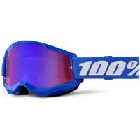 100% Strata 2 Óculos de motocross azuis, onesize