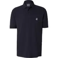 Armani Exchange para homem. XM000367AF13022UB101 Pólo de manga curta azul-marinho (XS), Casual, Algodão