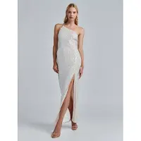 BWLDR Vestido 'Boston' estuque / prata