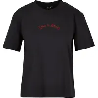 Miss Tee Camisa 'Love Is Blind' bege / verde / vermelho escuro / preto
