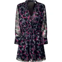Pepe Jeans para mulher. PL953630 Vestido preto curto Ada (M), Casual, Poliéster, Manga comprida