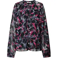 Pepe Jeans para mulher. PL304968 Blusa Avery preta (XS), Preto, Casual, Sapatos de Festa, Poliéster, Manga comprida