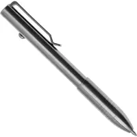 Big Idea Design Bolt Action Pen BA-RW Raw Titanium, caneta EDC de ajuste automático