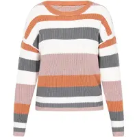 Usha Pullover cinzento / laranja / rosa / branco