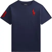 Ralph Lauren para menino. 322832907039 T-shirt Big Pony em tecido de malha de algodão azul-marinho (4años= 109/116cm), Casual, Manga cu