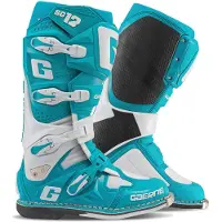 Gaerne SG12 Botas de motocross Preto/Branco/Azul-turquesa 47