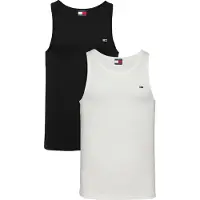 Tommy Hilfiger Camisa 'Tommy Flag Extra Slim Tank' preto / branco