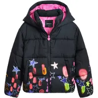 Desigual , Casaco acolchoado com estrelas, Poliamida, Preto, 7/8