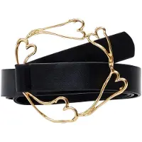 Desigual , Cinto coração Zalio, Poliuretano, Preto, U