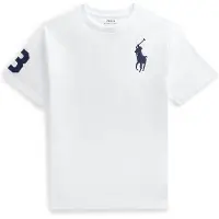 Ralph Lauren para menino. 323832907037 T-shirt de malha de algodão branco Big Pony (13/14años= 163/174cm), Casual, Manga curta, moda in