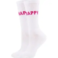 Ewers Meias 'Be Happy' rosa claro / branco