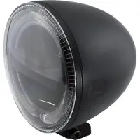 Highsider Farol LED LED,5 3/4,CIRCLE, PRETO