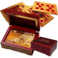Mikamax Jogo De Cartas Gold Playing Cards