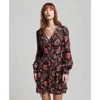 Superdry Vestido Curto De Manga Comprida Printed V Tea