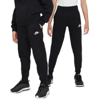 Nike Calças 'Club Fleece' preto / branco