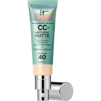 IT Cosmetics Sua pele, mas melhor CC+ Cream Natural Matte Base matificante FPS 40 para mulheres Fair Warm 32ml