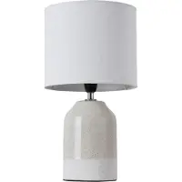Pauleen Candeeiro de mesa Sandy Glow, branco/bege