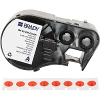 Brady M4-82-499-RD-BK etiquetas de tecido de nylon preto sobre vermelho Ø 9,53 mm