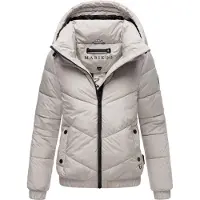 MARIKOO Casaco de inverno 'Nayanaa XVI' cinzento claro / preto