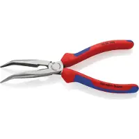 Knipex 2622200, alicate semi-redondo 45° com gume, 200 mm