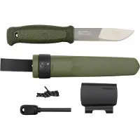 Morakniv Mora Kansbol Green 13912 faca de bushcraft com bainha e kit de sobrevivência