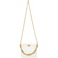 NAEMI Mala de ombro ouro / branco
