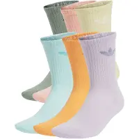 Adidas Meias Trefoil Cushion Crew Socks 6 Pairs mulheres - Multicolor - XS