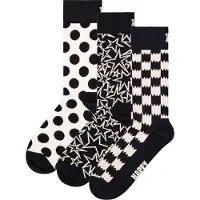 Happy socks Meias Longas Black And White Gift Set 3 Pares