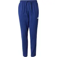 Adidas Calças de desporto 'ESSENTIALS SMALL LOGO SINGLE JERSEY' azul escuro / branco