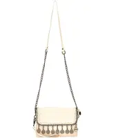 NAEMI Mala de ombro prata / branco lã