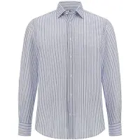 Boggi Milano Camisa azul fumado / branco