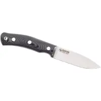 Casström No. 10 Swedish Forest Knife Black Micarta, 14C28N Flat Grind 13120